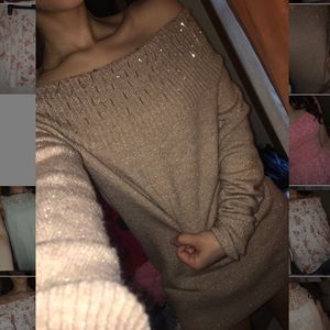 Caramel & Gold Dress Sweater/Top